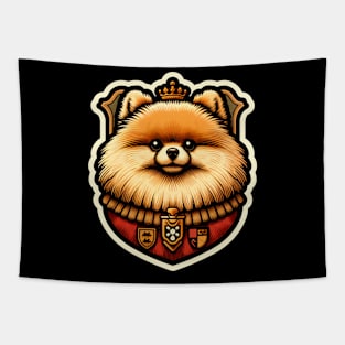 Pomeranian King Queen Tapestry