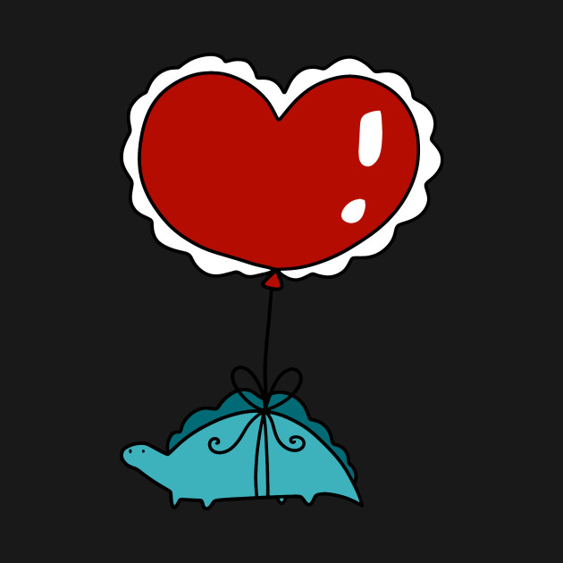 Disover Heart Balloon Stegosaurus - Stegosaurus - T-Shirt