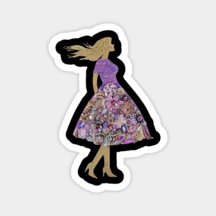 Purple Lady Jewelry Magnet