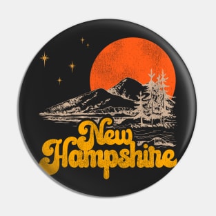 Vintage State of New Hampshire Mid Century Distressed Aesthetic Pin