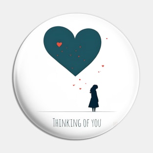 [AI Art] Thinking of you, Minimal Art Style Pin