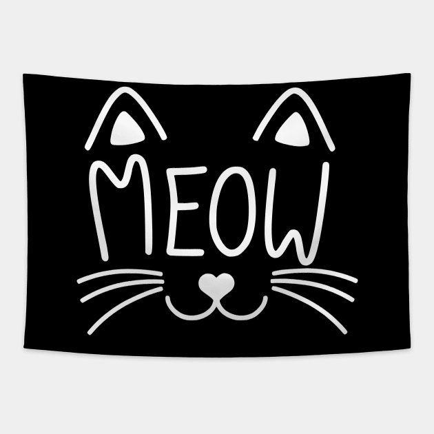 Meow Cat Lovers Cat Owners Tapestry by uncommontee