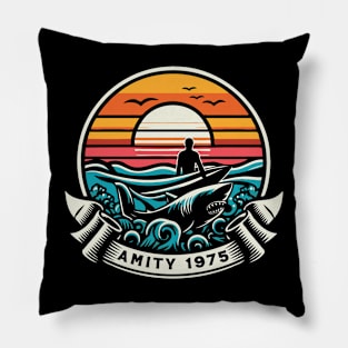 Amity 1975 Retro Fan Art Pillow