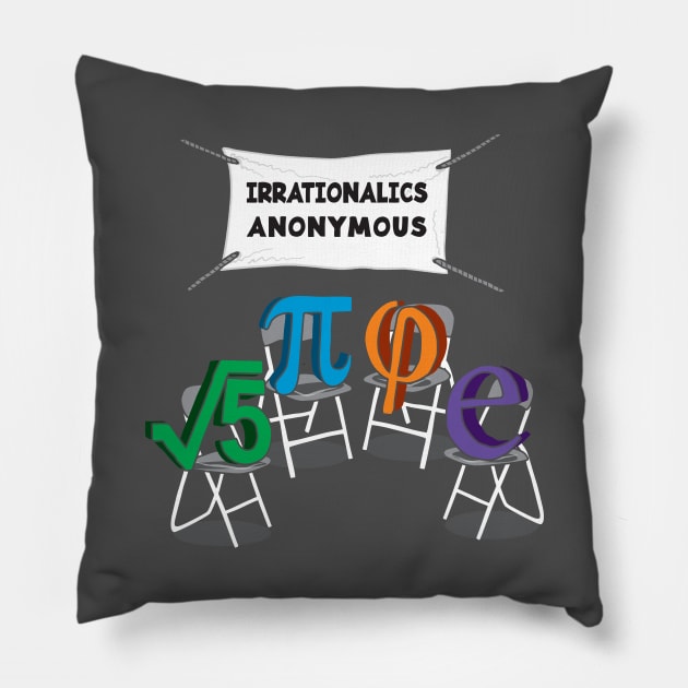 Irrationalics Anonymous Pillow by Odd Goose