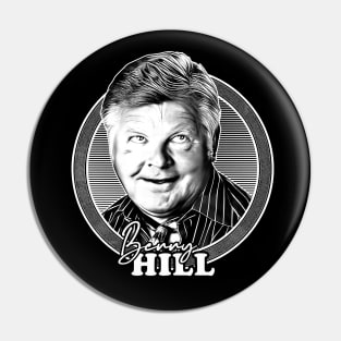 Benny Hill --- 70s Retro Fan Design Pin