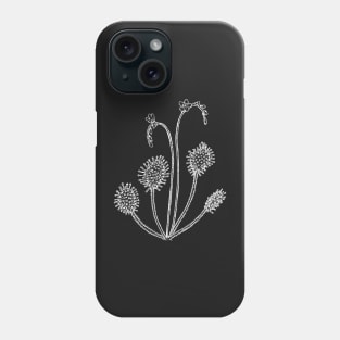 Drosera rotundifolia round leaved sundew Plant Botanical Drawing Carnivorous Plant Phone Case