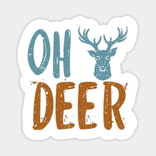 Funny Oh Deer Distressed Design Magnet