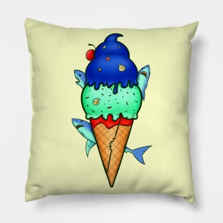 Ice Scream SHARK ATTACK! Pillow