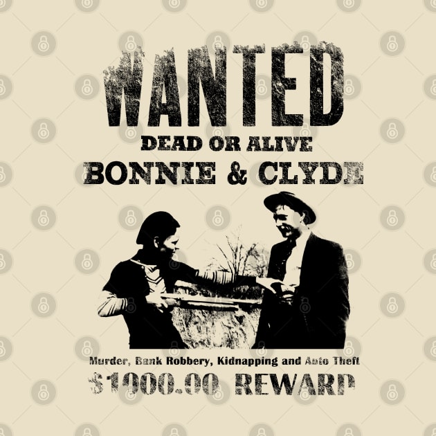 Wanted Bonnie and Clyde, distressed by MonkeyKing