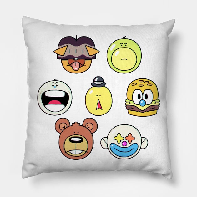 friends of friends of friends Pillow by Bowlcut Pug