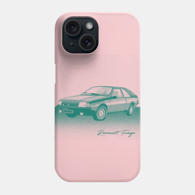 Renault Fuego ---- Classic 80s Car Design Phone Case by unknown_pleasures