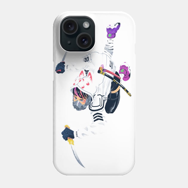 Urban Ninja [White] Phone Case by graham overby