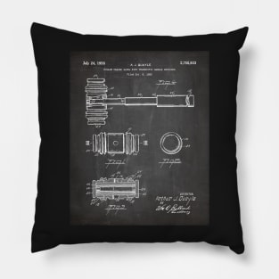 Judge Gavel Patent - Lawyer Art - Black Chalkboard Pillow