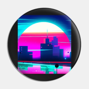 City sunset Pin