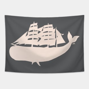 Whale Boat Tapestry