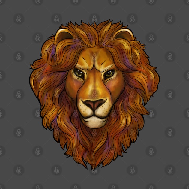 head of a lion, king of beasts by IrynaPas