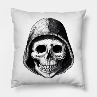 Hooded skull Pillow