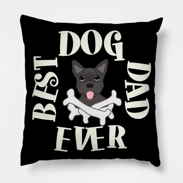 Best Dog Dad Ever Puppy Shirt Pillow by tropicalteesshop