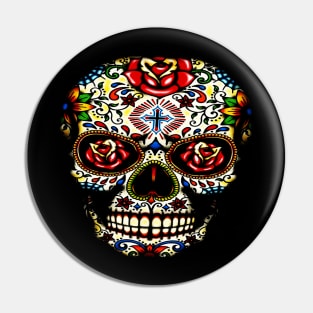 Sugar Skull Off Shoulder Pin