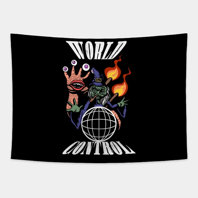 WORLD CONTROL Tapestry by Ancient Design