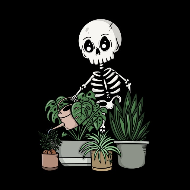 Skeleton Plant and Tropical Houseplant Lover Cute Goth by JessieJune