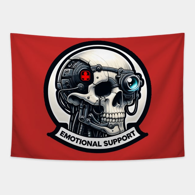 Emotional Support Servo Skull Tapestry by OddHouse