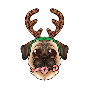 Christmas Pug Dog T-Shirt