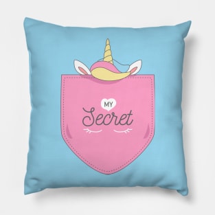 Pony Unicorn in pocket Pillow