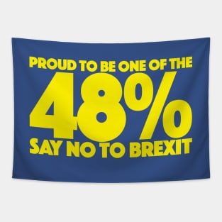 48% SAY NO TO BREXIT - YELLOW Tapestry