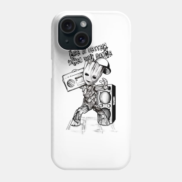 The baby groot dancing Phone Case by Enidrea
