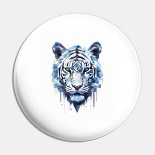 Poly Art White Tiger Pin