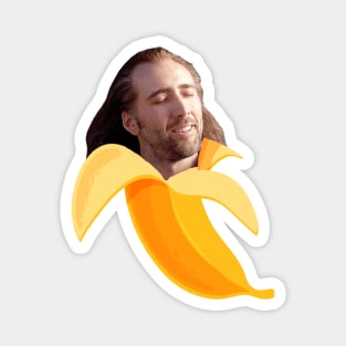 Nicolas cage in a banana Magnet