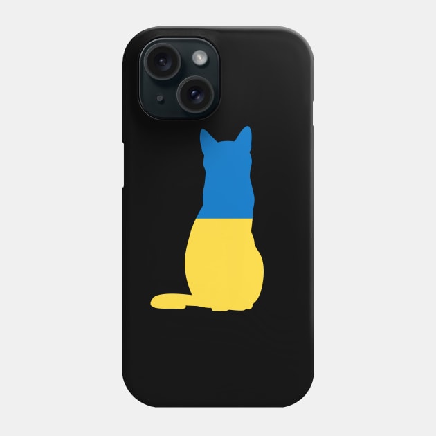 Ukraine Cat Flag Phone Case by Wickedcartoons