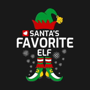 Santa's Favorite Elf Group Matching Family Christmas T-Shirt