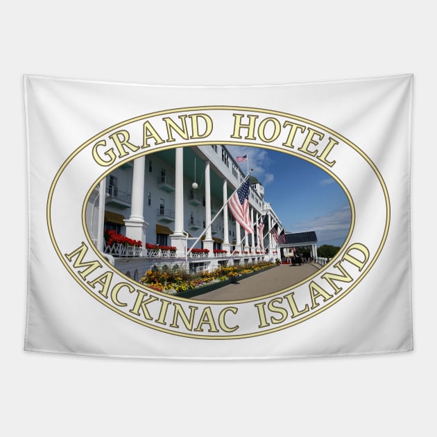 Grand Hotel on Mackinac Island in Michigan Tapestry by GentleSeas