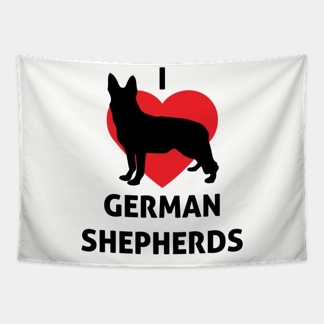 I Heart German Shepherds Dog Tapestry by nikkidawn74