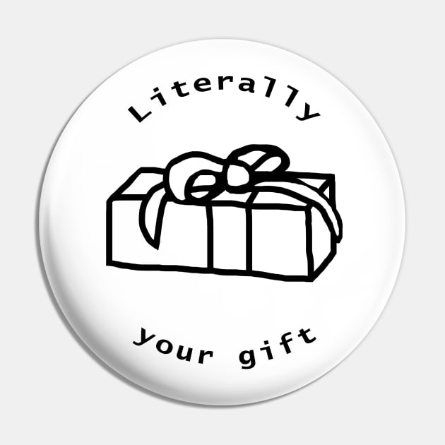 Your Gift Line Drawing for Christmas Pin by ellenhenryart