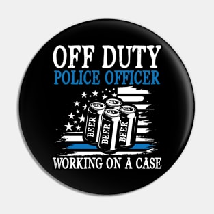 Off Duty Police Officer Working on a Case Pin