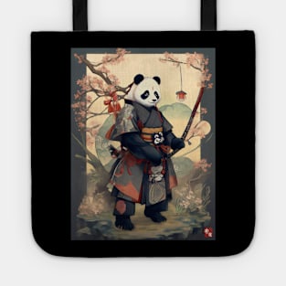 Japanese samurai panda Tote