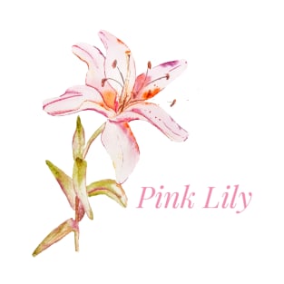 Watercolor Pink Lily T-Shirt