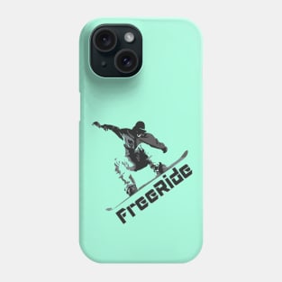 FreeRide, snowboarding, powder boarding, ski holiday Phone Case