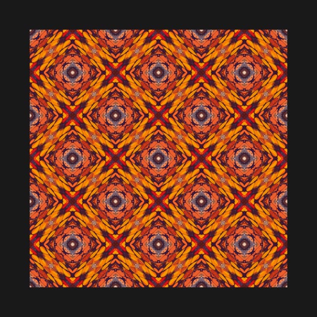 Diamonds and Crosses in Orange and Red Colors - WelshDesignsTP005 by WelshDesigns