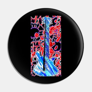 bass guitar pop art 1 Pin