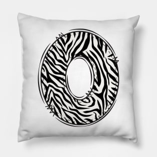 Zebra Letter O Pillow