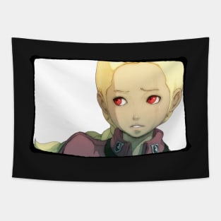 Gravity Rush - Kat Worried Military Portrait Tapestry