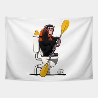 Chimp on the Toilet Tapestry