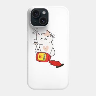 Funny Persian cat Spilled Hot Sauce Phone Case