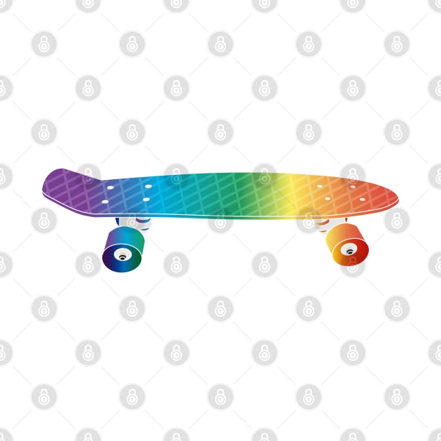 Rainbow Penny Board by maya-reinstein