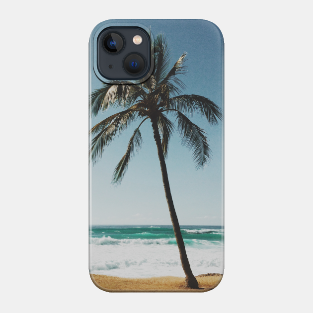 Palm tree by the Beach - Beach - Phone Case
