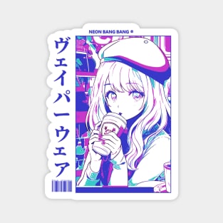 Aesthetic Vaporwave Anime Manga Girl Japanese Streetwear Magnet